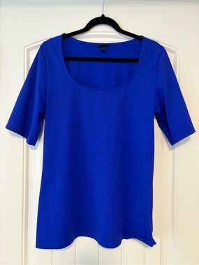 torrid Bold Royal Blue Scoop Neck Short Sleeve Top